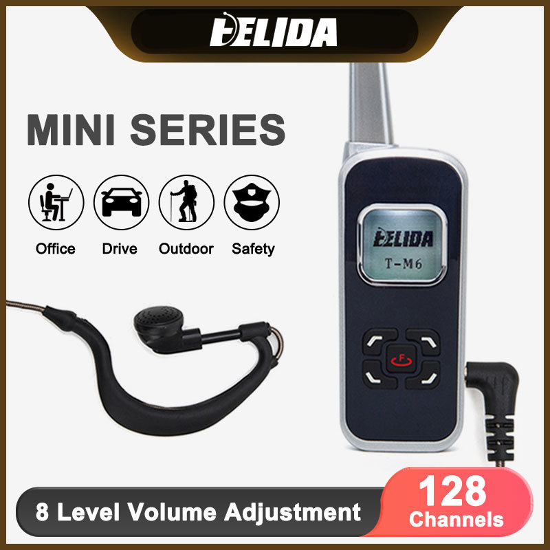 T-M6 Mini Walkie Talkie ELIDA Portable Communicator Business Handheld wireless Transceiver USB Charging Two Way Radio 1100mAh