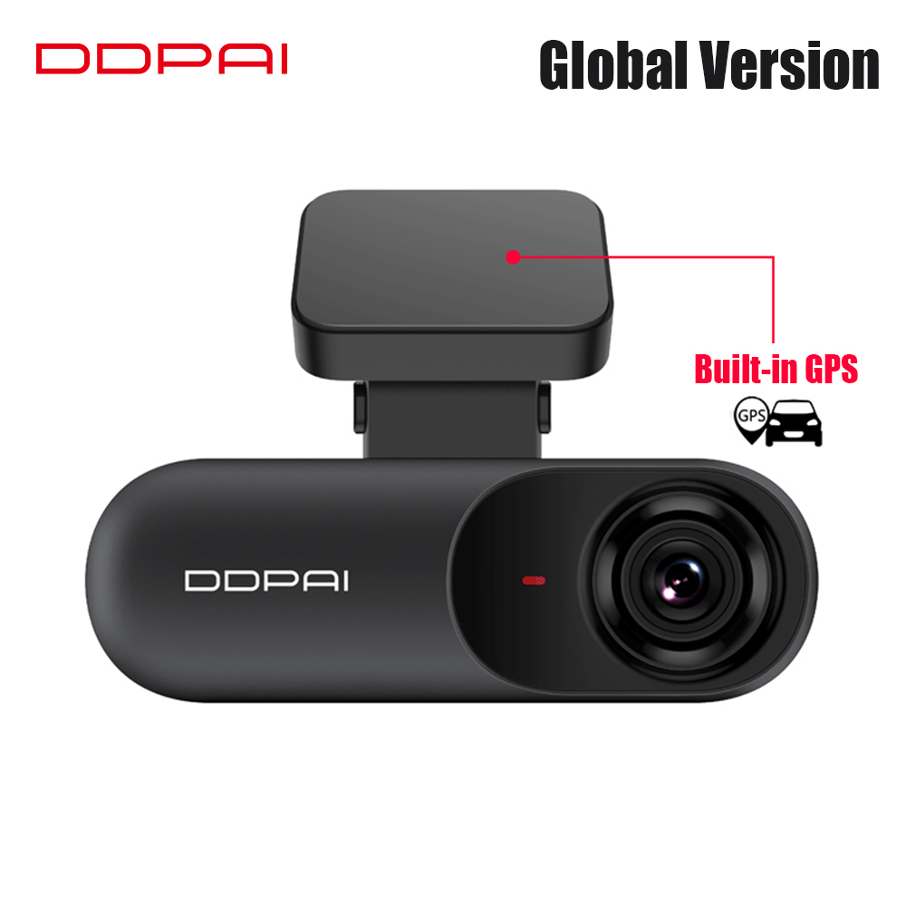 DDPAI Dash Cam mola N3 with Built-in GPS Driving Recorder Car On-Dash Mounted Cameras 1600P Wi-Fi G-Sensor Global Version