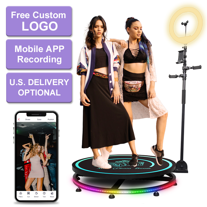 360 Po Booth Pobooth Machine Video Po Booth US Overseas Warehouse with Honey Case