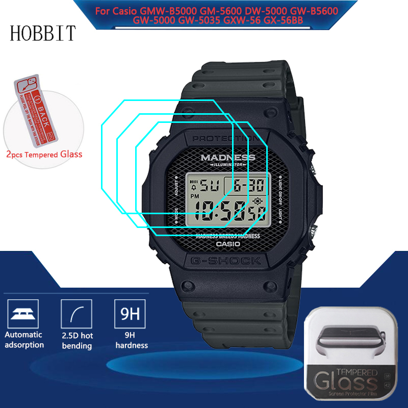 3Pcs 9H Tempered Glass Screen Protector For Casio G Shock GXW-56 GX-56 GMW-B5000 GM-5600 GW-5035 GW-5000 GW-B5600 Anti-Scratch