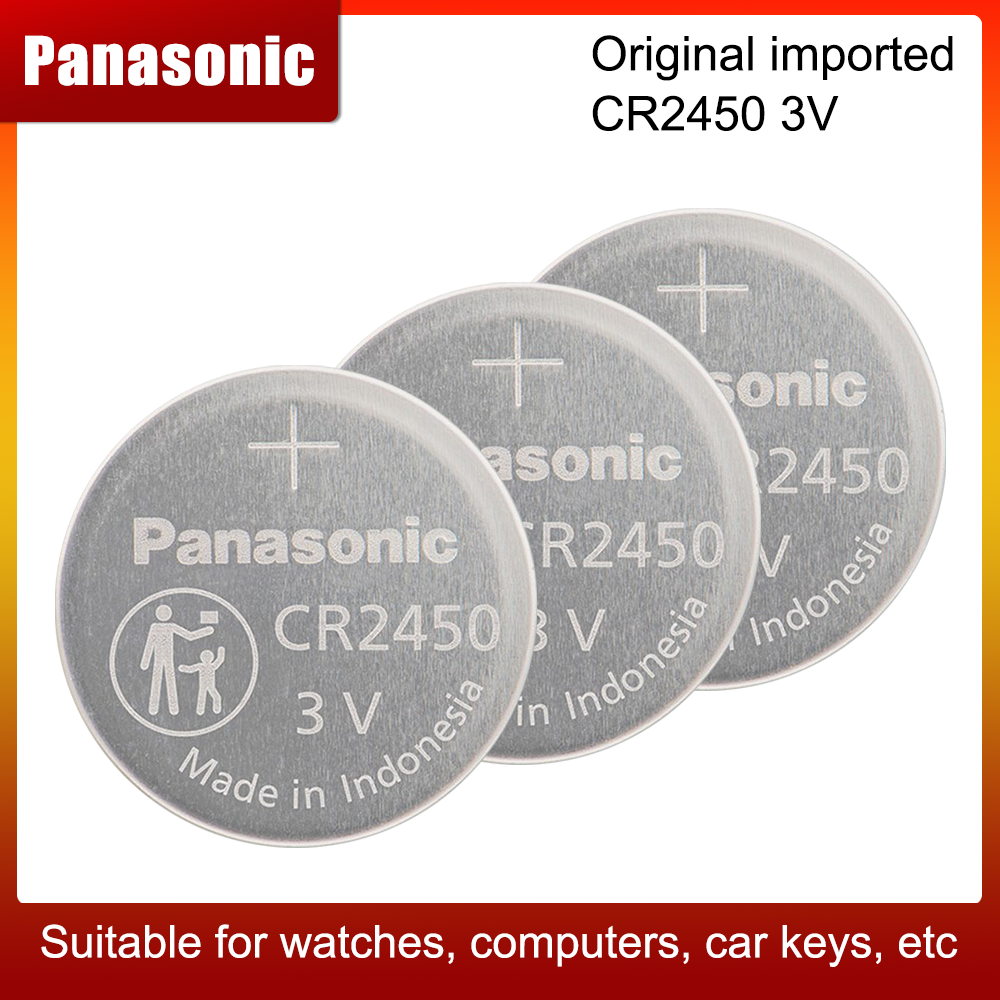  Original Panasonic CR2450 CR 2450 3V Lithium Batteries DL2450 BR2450 LM2450 For Watch Car Key Remote Control Button Cell