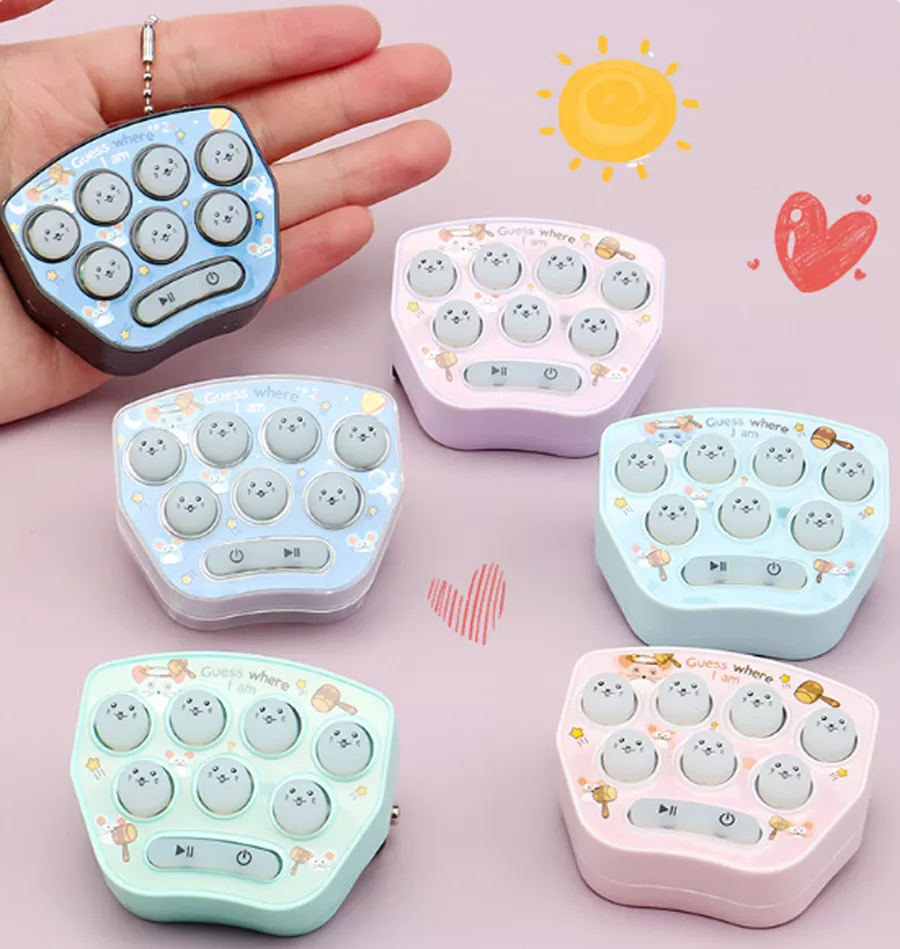 Mini Portable Game Console Keychain Children Handheld Game Console Toy Puzzle Nostalgic Cartoon Creative Year  Gift