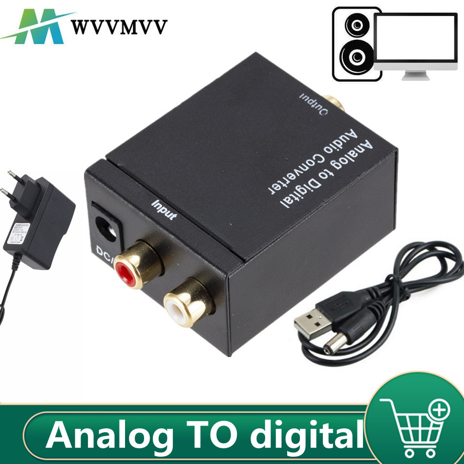 Latest Analog To Digital ADC Converter Optical Coax RCA Toslink Audio Sound Adapter SPDIF Adaptor For Apple TV For Xbox 360 DVD