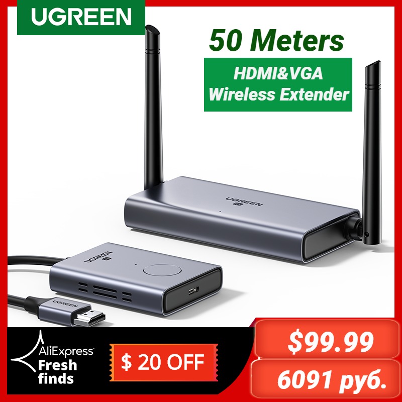 【NEW-IN】UGREEN HDMI Wireless Extender 50M Video Transmitter & Receiver 5GHz Wireless HDMI Dongle for TV PC PS5/4 HDMI Extender