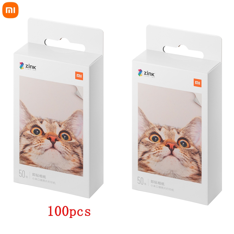 Original Xiaomi ZINK Pocket Printer Paper Self-adhesive Po Print 10//50/100 Sheets Xiaomi 3-inch Mini Pocket Po Printer