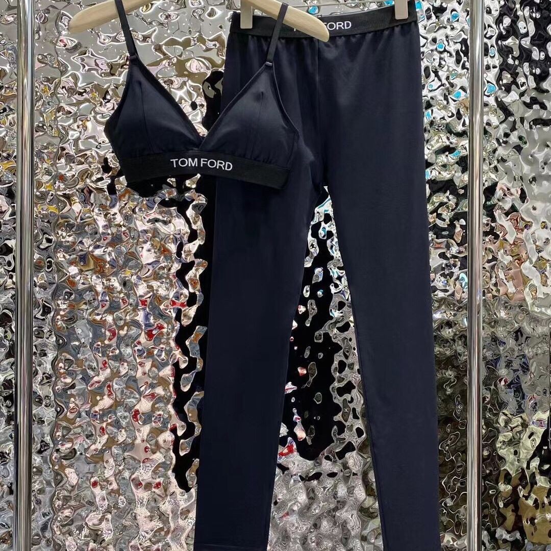 HHDMV  women  sexy movement style sets vest type dew waist top elastic long pants 3 color two piece sets