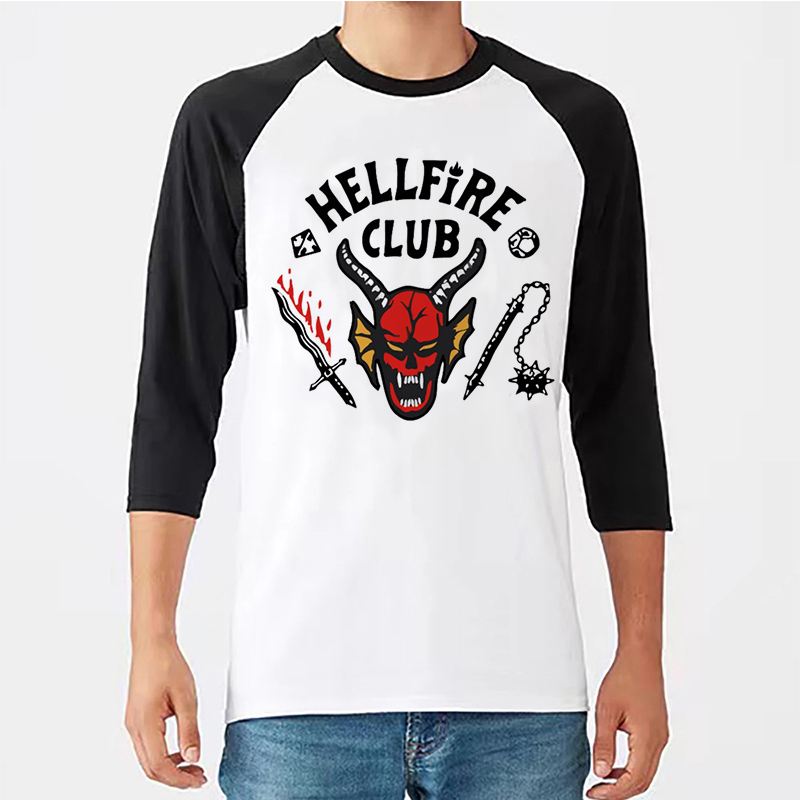 Long Sleeve  Stranger Things 4 T Shirt Women/Men T-shirt Hellfire Club Tshirt Three Quarter Funny Tee Shirt Clothes Unisex