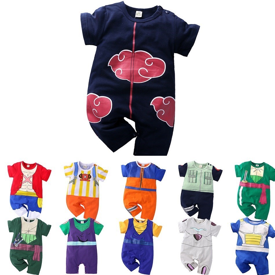 0-24M Baby Romper Boy Girl Anime Luffy Akatsuki Zoro Bodysuit Newborn Kids Costume Summer Clothes Toddler One-Pieces Jumpsuit