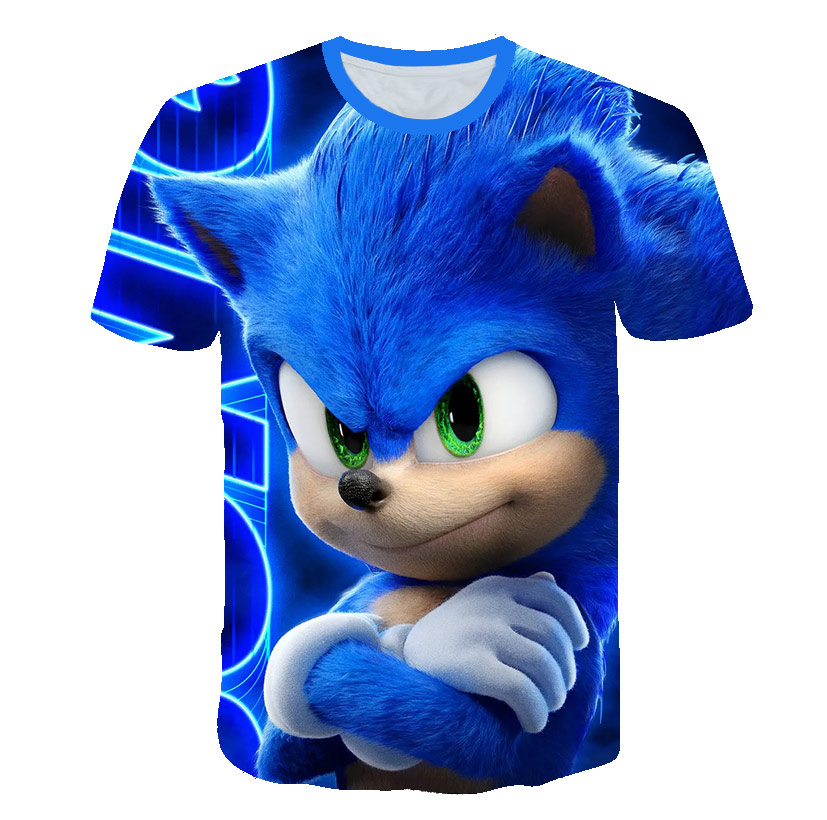   Summer  sonic- T Shirt Print Kids sonic T Shirt For  Short Sleeve Baby T Shirt Children's Clothes