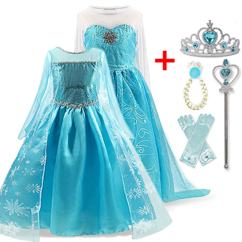 Fantasy Princess Costume Halloween Carnival Children Copslay Dress up  Party Kids Dresses for Girls Vestidos Menina