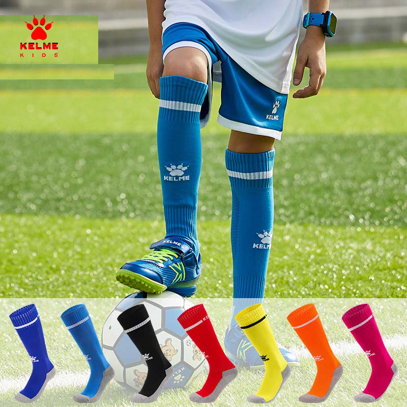 KELME KIDS Soccer Socks Football Stockings Training Competition Basketball Over Knee High Breathable Sports Socks 8101WZ3001