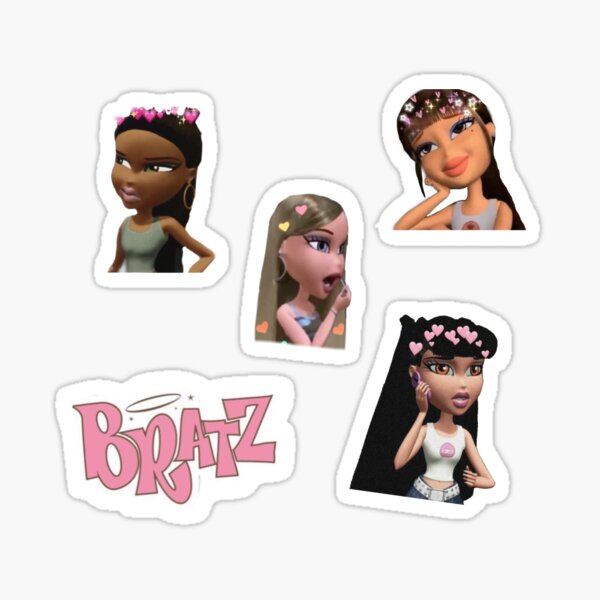 Bratz Stickers  5PCS Stickers for Decorations Car Home Luggage Laptop Window Living Room Funny Art Cute Background Bumper