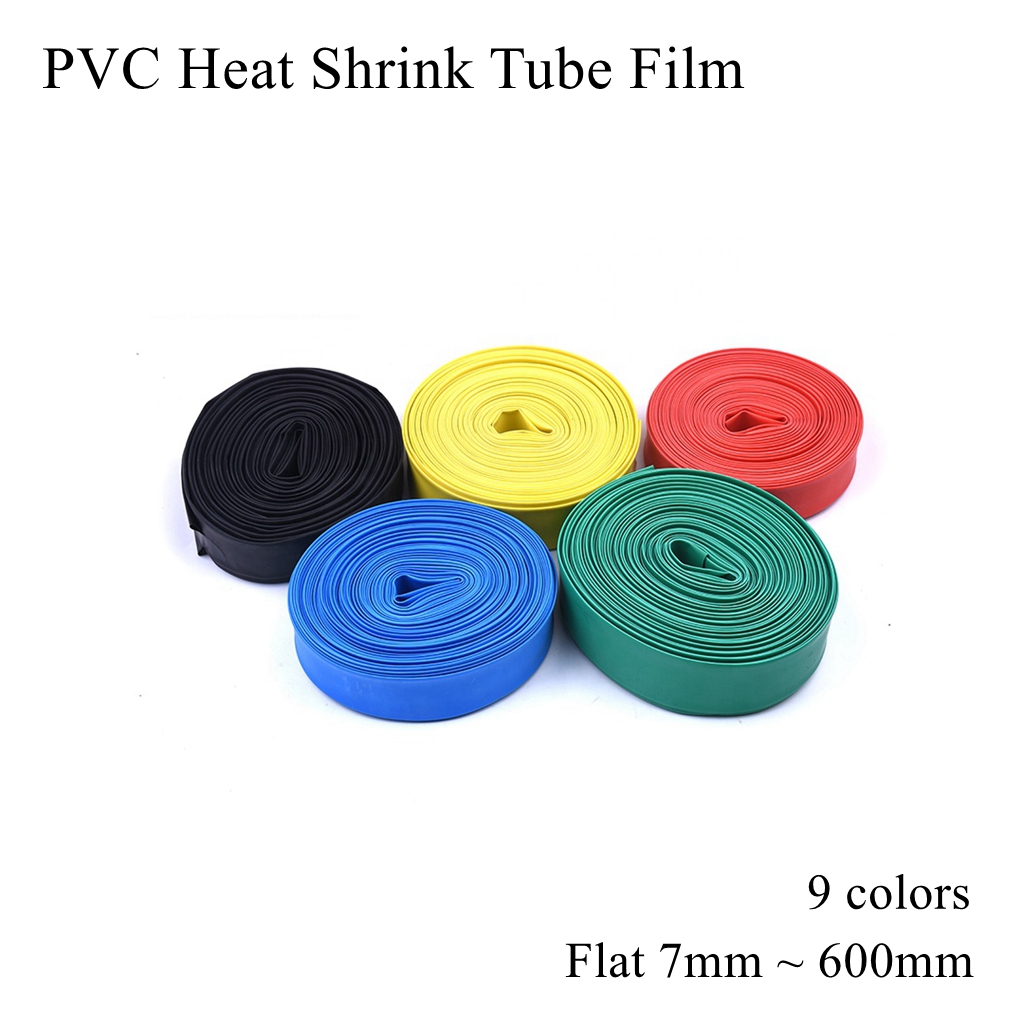 160mm 165mm 170mm 180mm 188mm PVC Heat Shrink Tube Film Sleeve Waterproof Insulation Sheath For Lithium Battery Pack Li-ion Wrap