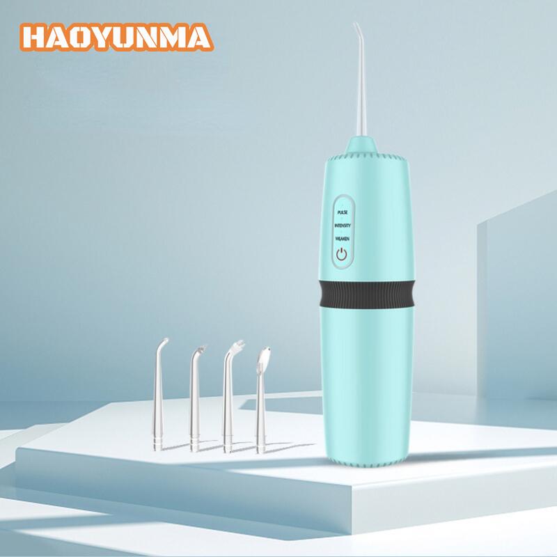 220ML Oral Irrigator Portable Dental Water Flosser IPX7 USB Rechargeable Water Jet Floss 5 Jet Tip 3 Modes Electric Tooth Scaler