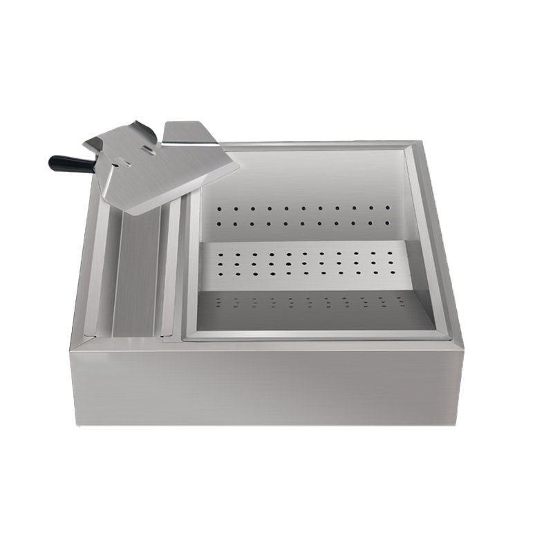 Commercial Fries Workstation Fries Operation Table Stainless Steel Fries Oil Control Tank Burger Shop Equipment Without Magnet