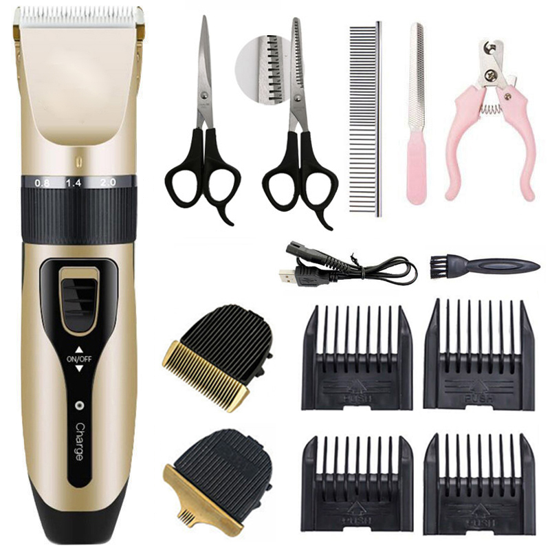 Dog Clipper pet Dog Hair Clipper For Dogs Reachageable Trimmer Haircut Cat Hair Cutting Remover Machine  Grooming Kit