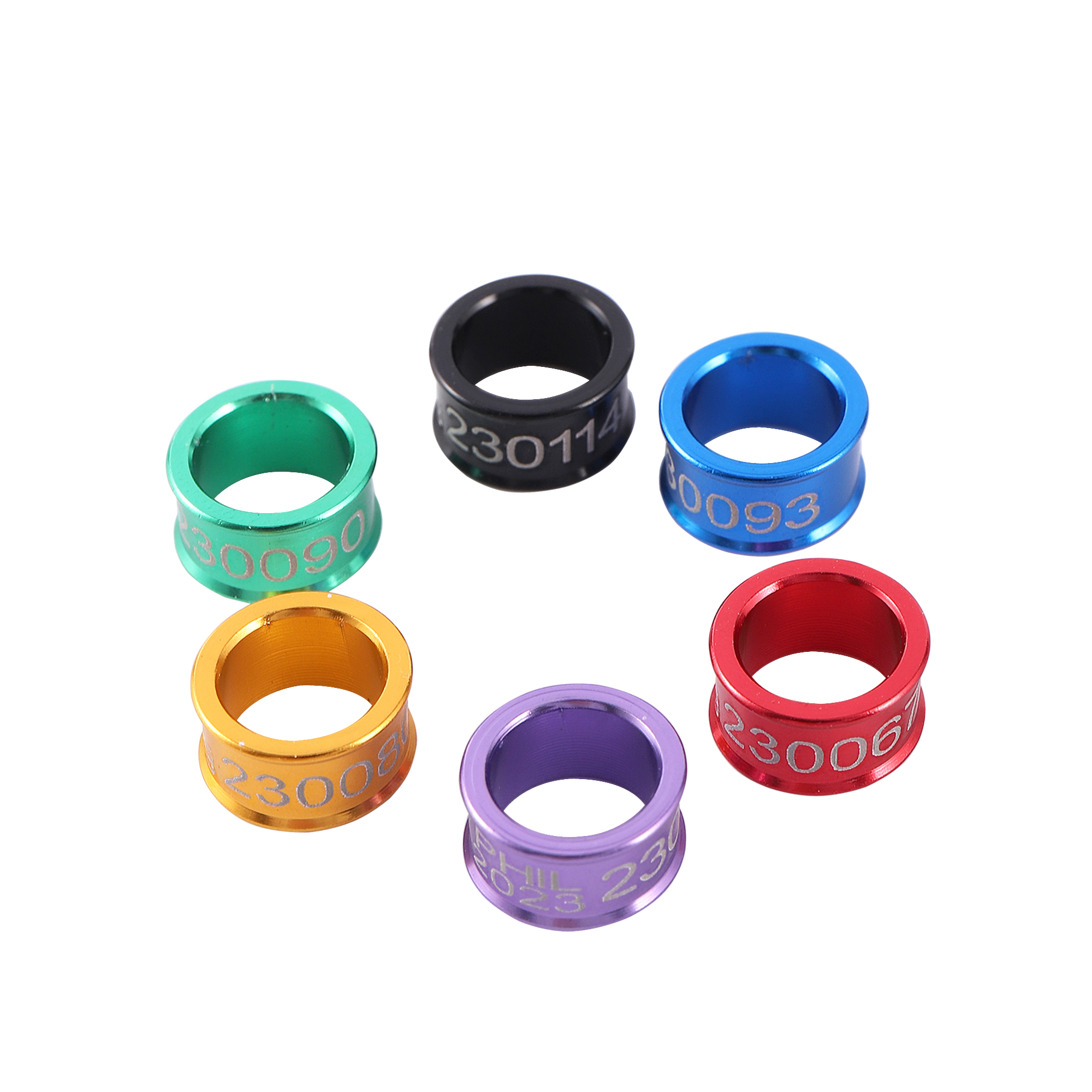 PHIL 2023 Aluminum Pigeon Foot Ring ID 8mm Outdoor Flying Training Identification Bird Foot Bird Carrying Supplies