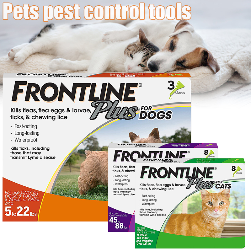 3pcs/box Dog and Cat Repellent Long-Lasting Pet External Deworming Drops Flea Killer for Small /medium/large dogs