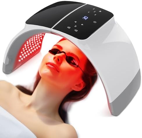 LED Light Therapy Red Light Therapy for Face, 7 Color Led Face Mask Light Therapy, Cycle Therapy Light & Time Preset & Safty Lock , Beauty Salon Home Spa Body Facial Skin Care Rejuvenation Device