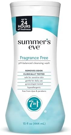 Summer's Eve Fragrance Free Gentle Daily All Over Feminine Body Wash, Removes Odor, Feminine Wash pH Balanced, 15 fl oz