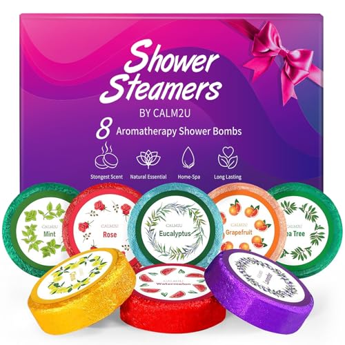 Shower Steamers Aromatherapy - Birthday Gifts for Women 8 Pack Shower Bombs with Essential Oils, SPA Self Care Gifts for Women Who Have Everything, Christmas Gifts, Stocking Stuffers for Women