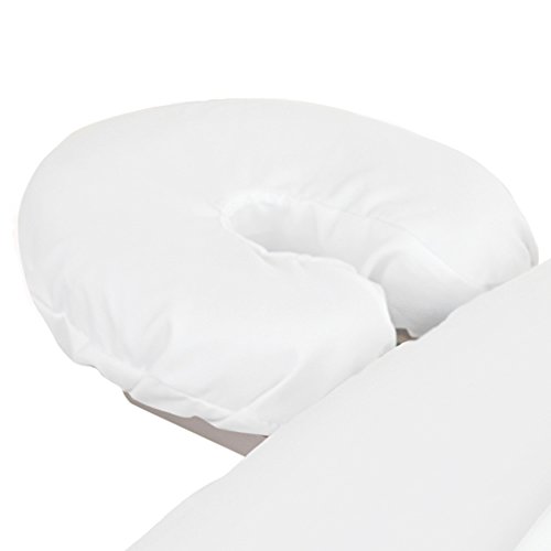 ForPro Professional Collection Premium Microfiber Face Rest Cover, White, Ultra-Light, Stain and Wrinkle-Resistant, for Massage Tables
