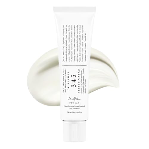 Dr.Althea 345 Relief Cream | Daily Face Moisturizer | Blemish Relief Care | Soothing Recovery & Moisture with Niacinamide, Panthenol | Korean Vegan Skincare for All Skin Types | 1.7 Fl Oz (Pack of 1)