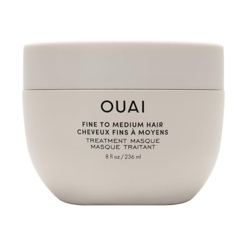 OUAI Fine to Medium Hair Treatment Masque - Hair Mask for Hair Repair, Hydration and Shine - With Shea Butter, Keratin and Panthenol - Paraben, Phthalate and Sulfate Free Hair Care (8 Fl Oz)