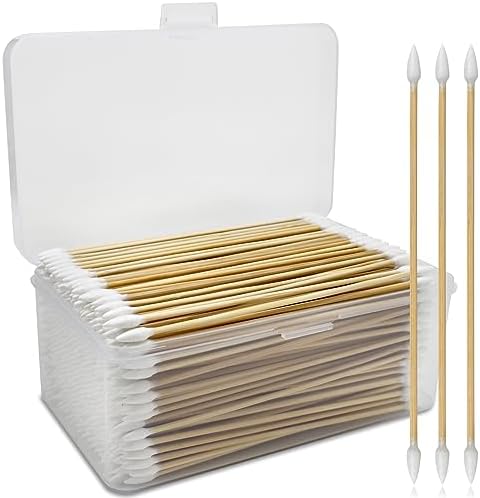 900/400PCS Gun Cleaning Swabs, Double Ended Pistol Cleaning Swabs, 6" Pointed Gun Cleaning Supplies Swabs - Lint Free, Highly Absorbent Gun Swabs for Precision Gun Cleaning, Applying