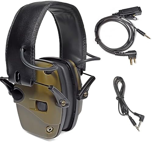 Radio Headset, Sound Amplification Electronic Shooting Earmuff with PTT for Motorola CP200 GP2000 XU1100 GP300 Yaesu FT-4XR FT-4VR FT-65R FT-25R Handheld 2-Way Radio