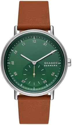 Skagen Kuppel or Riis Minimalist Men's Watch with Stainless Steel Mesh or Leather Band