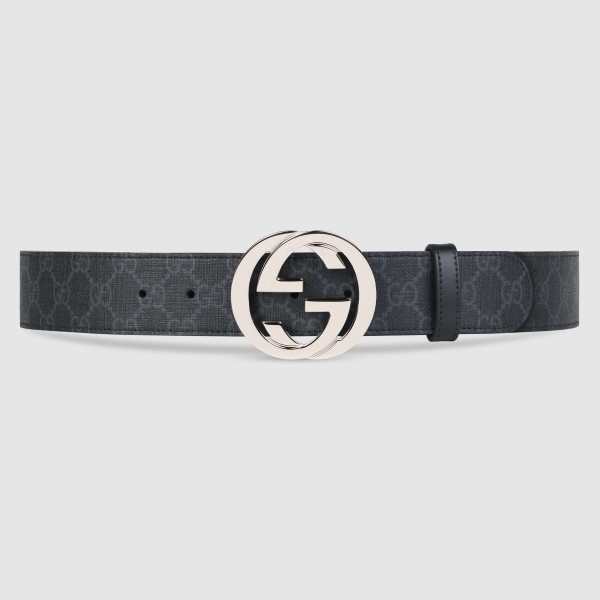 Gucci Black GG Supreme 38MM Belt with G Buckle