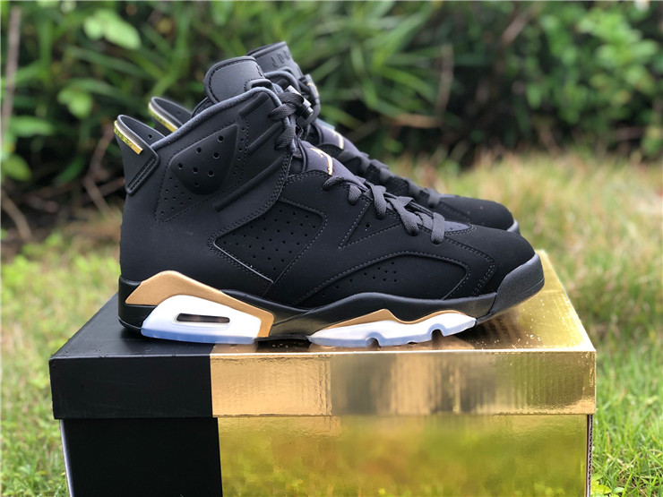 PK AIR JORDAN 6 DMP BLACK METALLIC GOLD