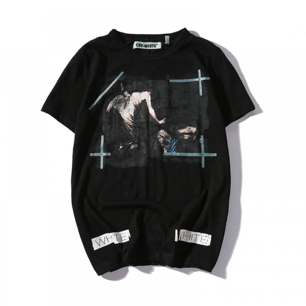 A+ Quality OFF-WHITE caravaggio Print Tee T-shirt