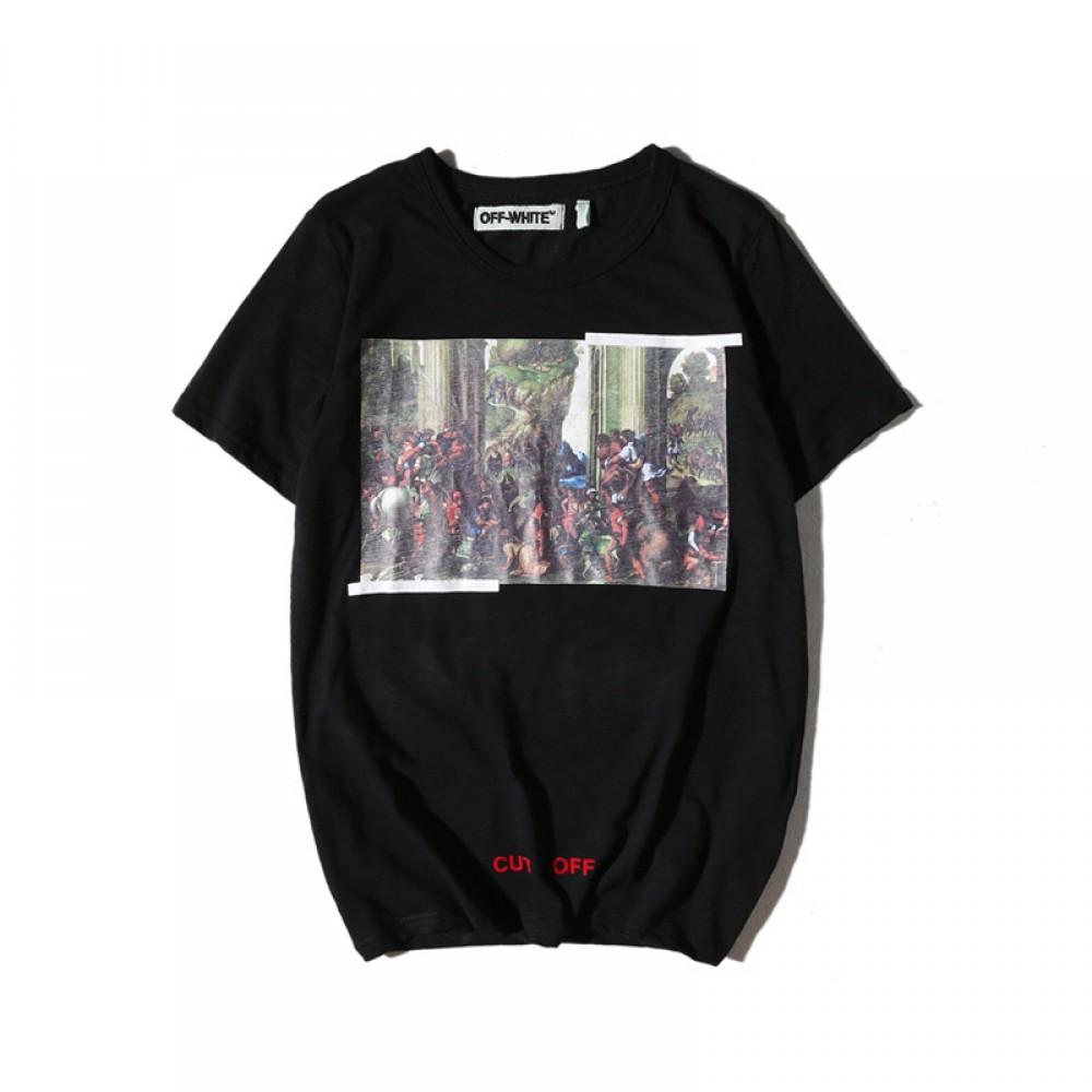 A+ Quality OFF-WHITE Religion Jesus Paint Tee