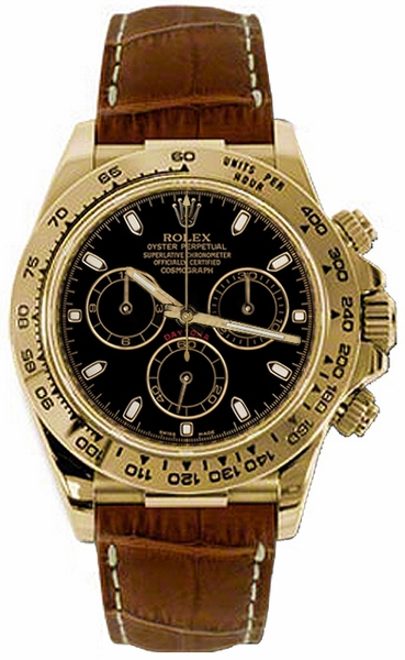 Rolex Cosmograph Daytona Leather Strap Watch 116518
